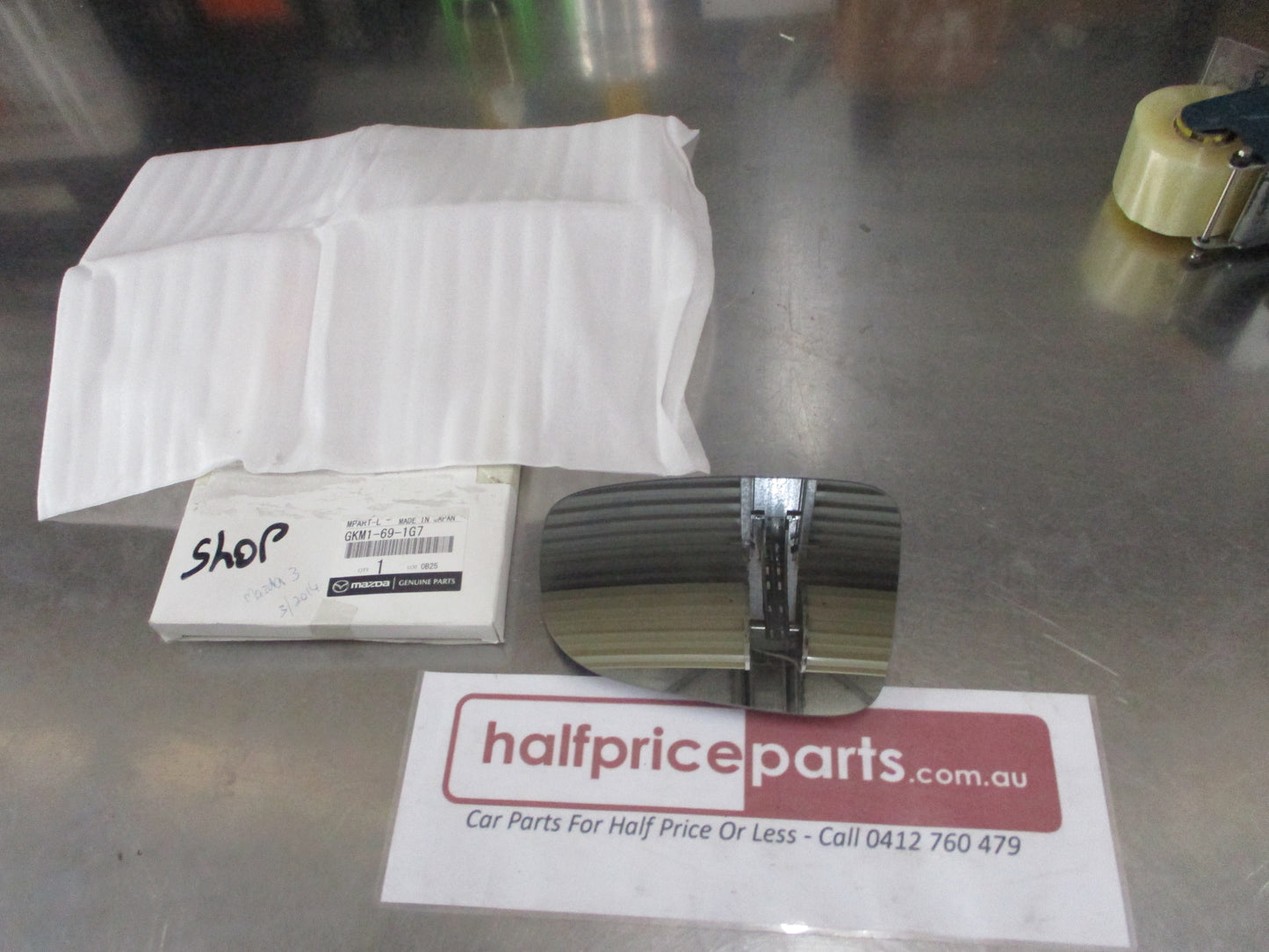 Mazda 6 GJ Genuine Passenger Outer Mirror Glass With Heater/Lane Assist New Part