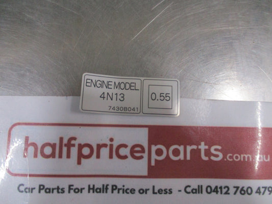 Mitsubishi ASX Genuine Under Bonnet Emission Label New Part