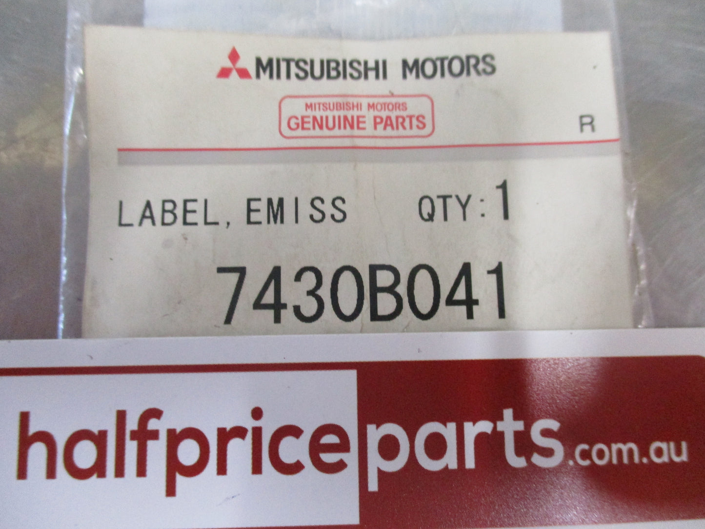Mitsubishi ASX Genuine Under Bonnet Emission Label New Part