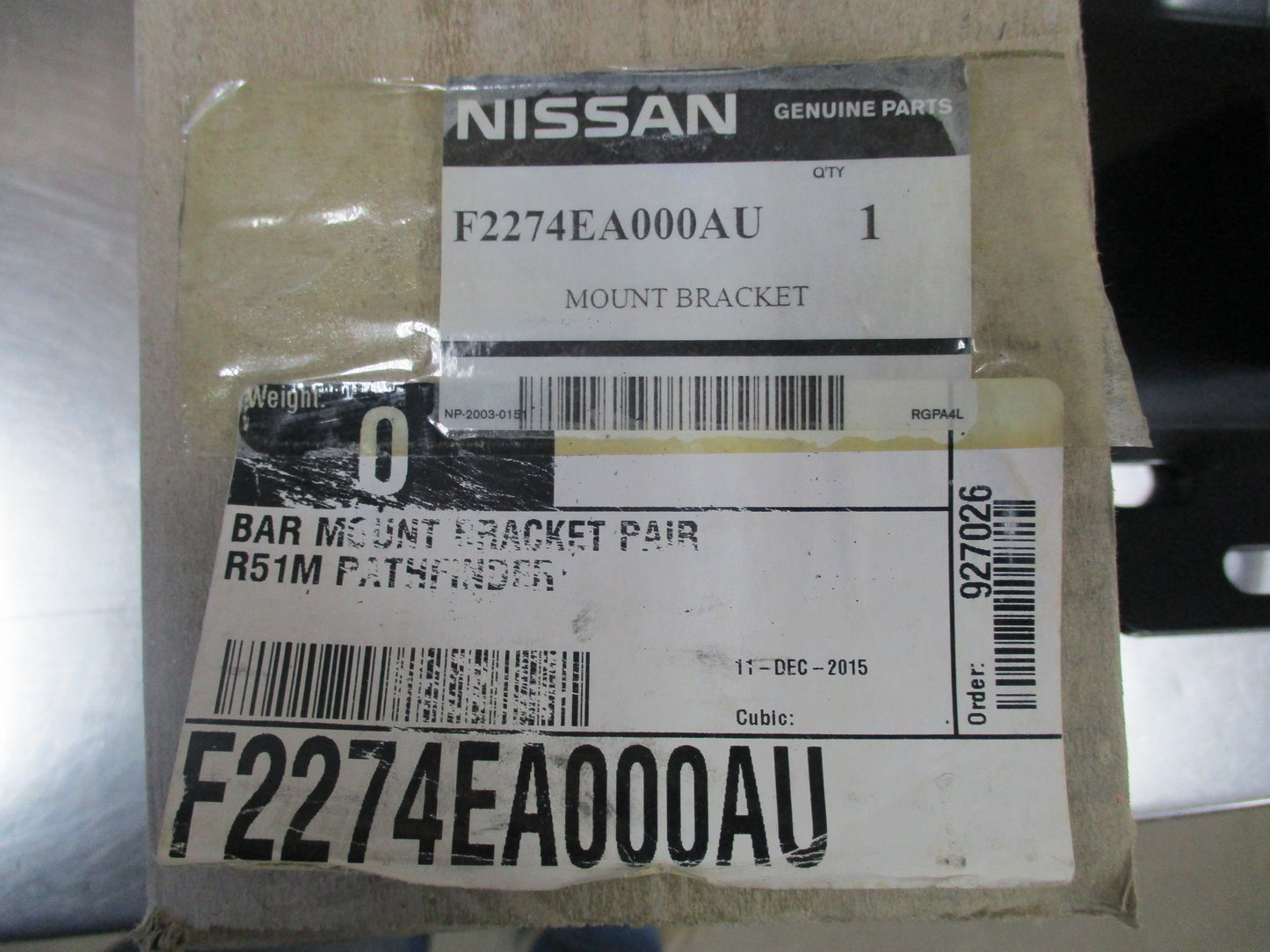 Nissan R51M Pathfinder Genuine Bar Mounting Brackets New