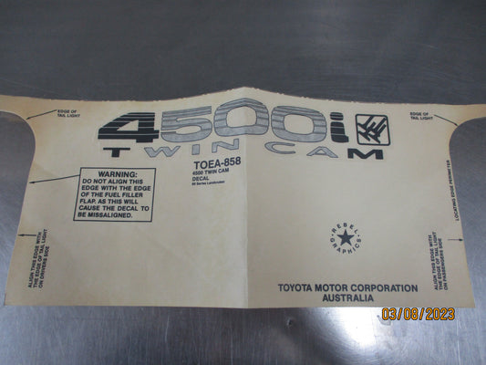 Toyota Landcruiser 80 Series Genuine 4500I Twin Cam Decal New Part
