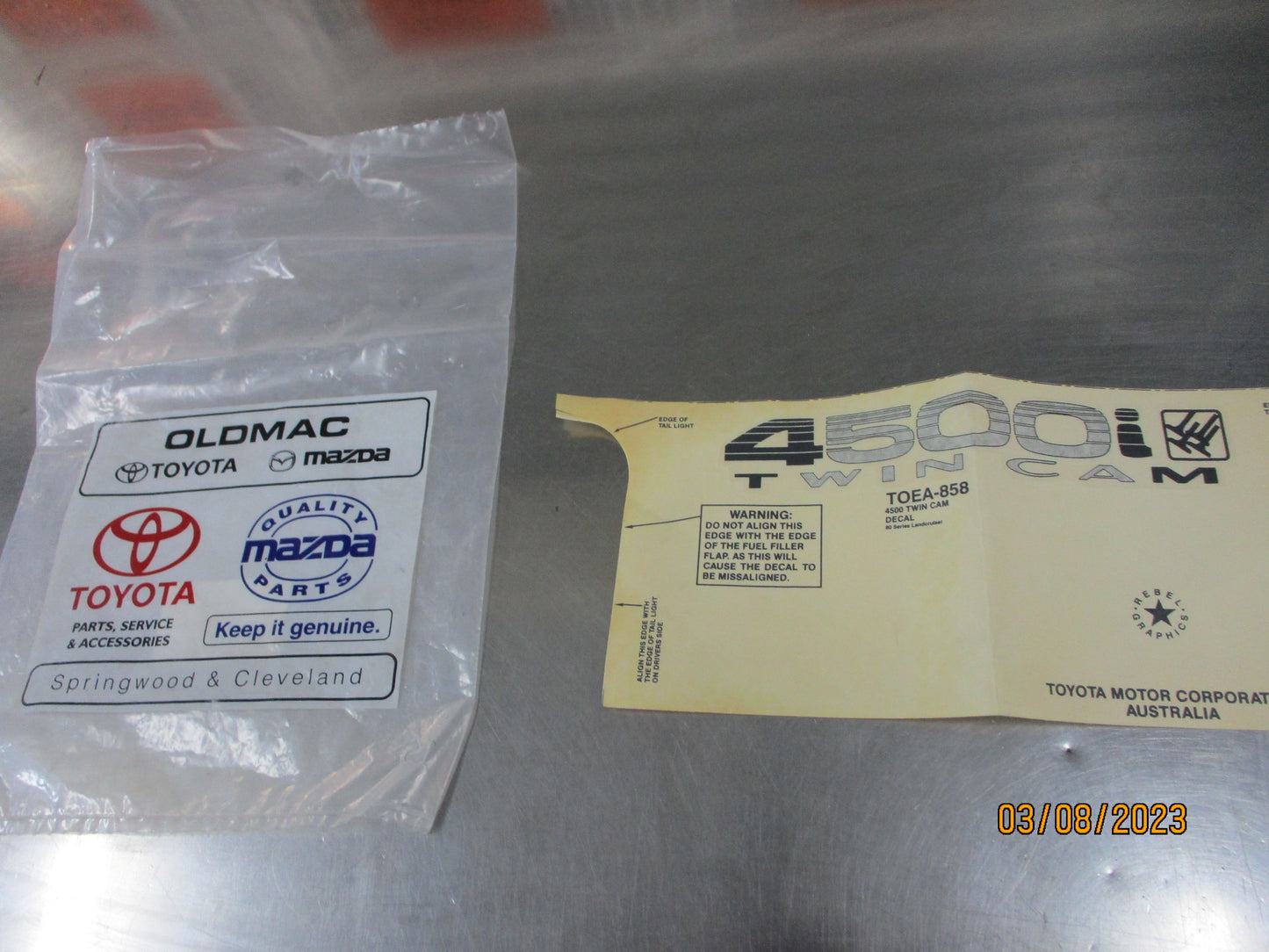 Toyota Landcruiser 80 Series Genuine 4500I Twin Cam Decal New Part