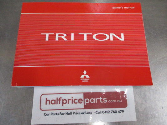 Mitsubishi Triton Genuine Owner's Manual New Part