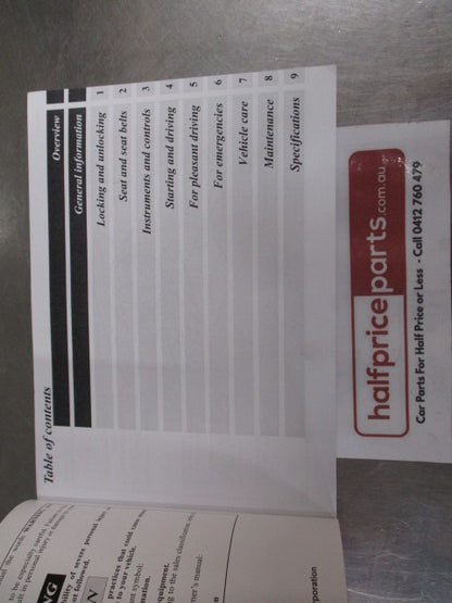 Mitsubishi Triton Genuine Owner's Manual New Part