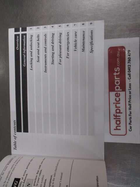 Mitsubishi Triton Genuine Owner's Manual New Part