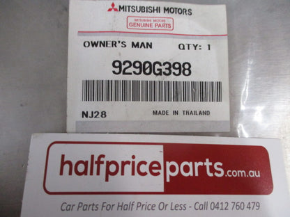 Mitsubishi Genuine Display Audio Owner's Manual New Part