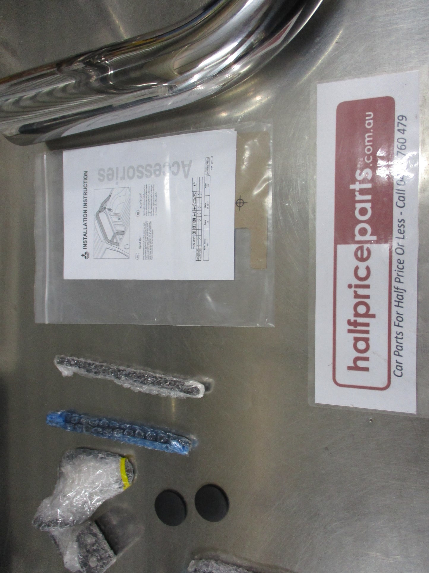 Mitsubishi MQ Triton Dual Cab Genuine Stainless Steel Sports Bar 3 Piece  Kit New Part