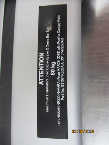 Nissan Navara D23 NP300 Genuine Canopy Roof Cross Bar Rack Set New Part