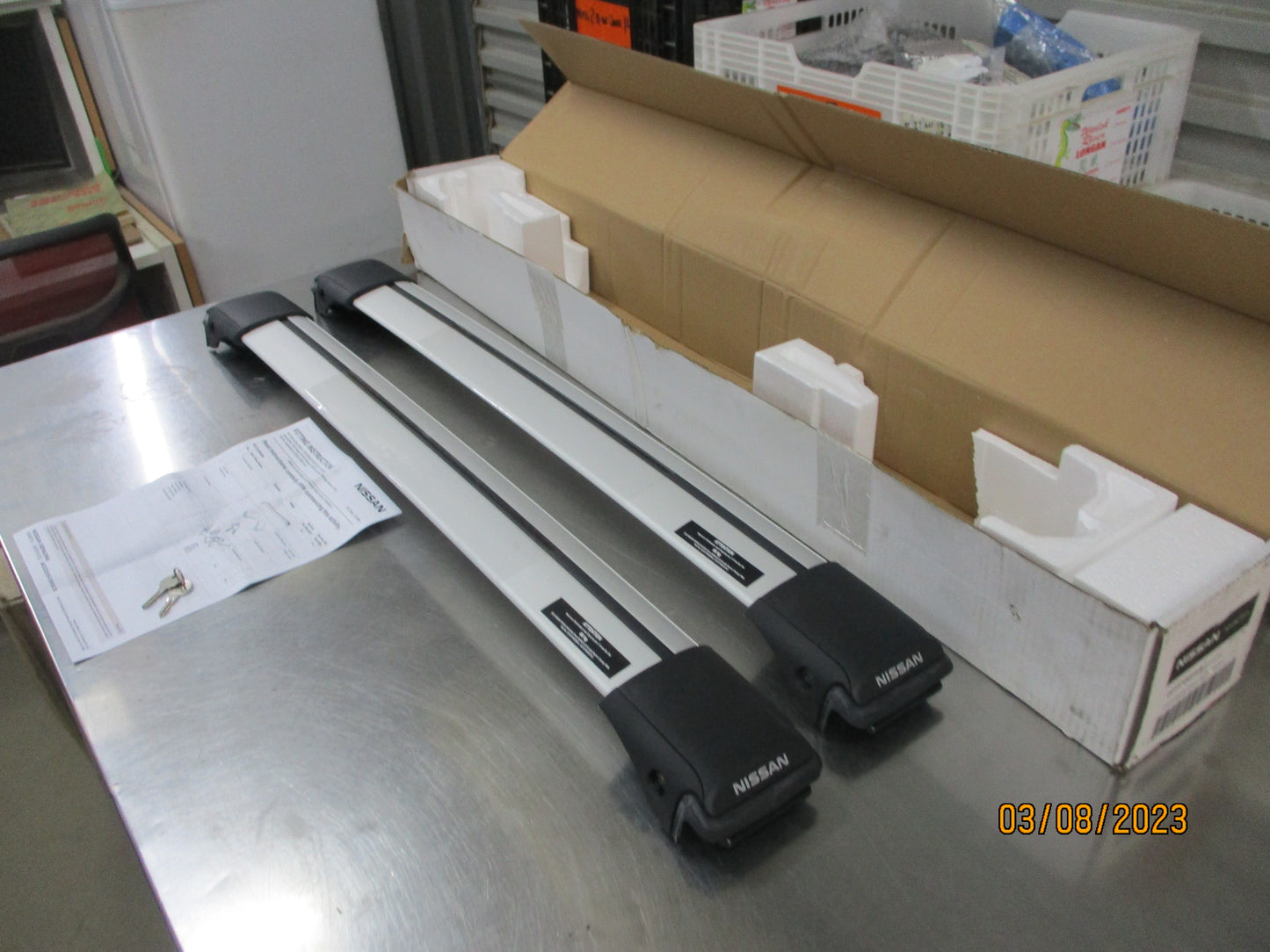 Nissan Navara D23 NP300 Genuine Canopy Roof Cross Bar Rack Set New Part