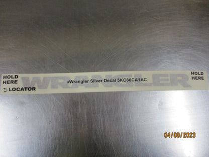 Jeep Wrangler Genuine Wrangler Decal New Part