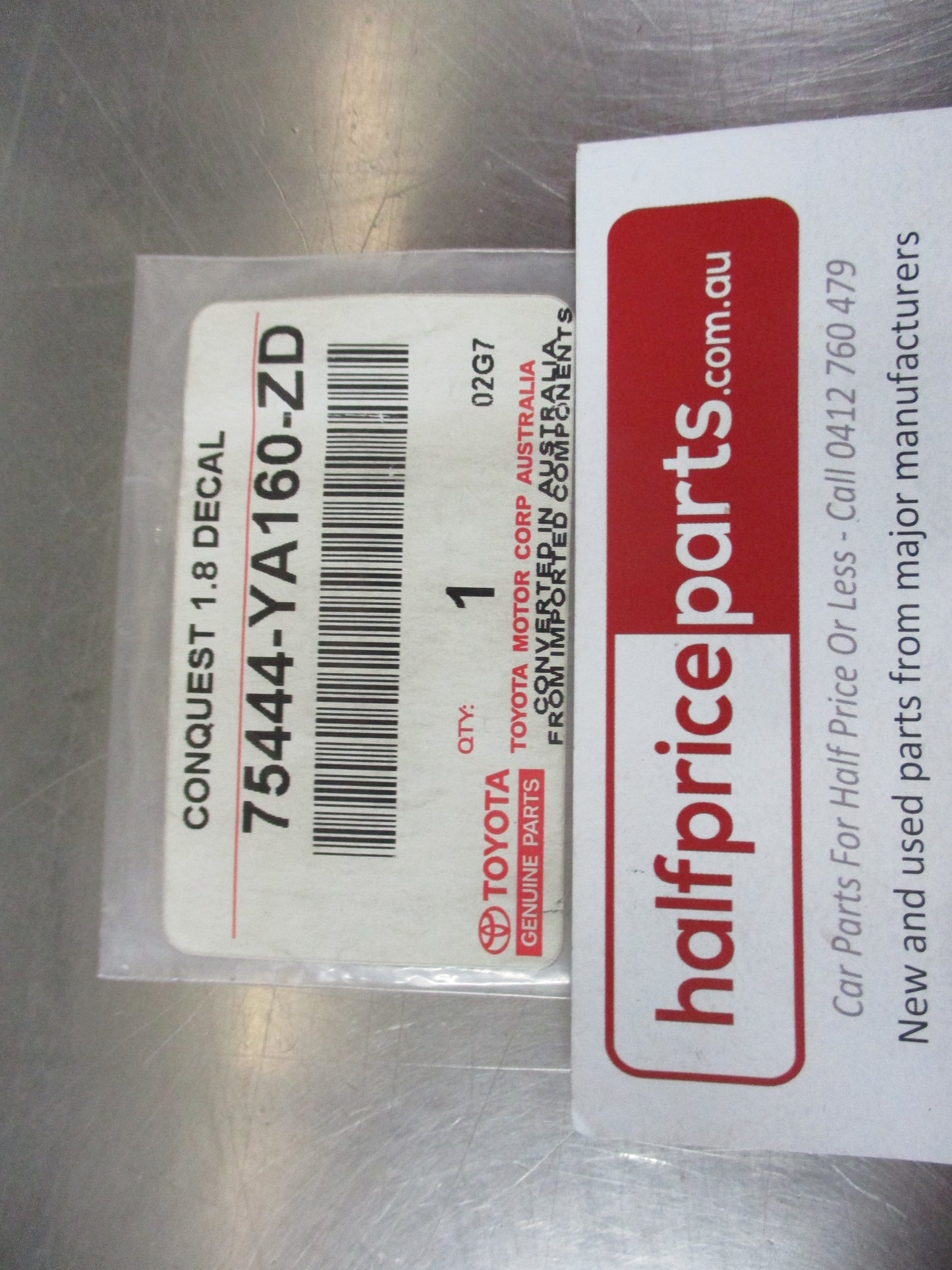 Toyota Corolla Conquest Genuine Rear Boot Decal New Part