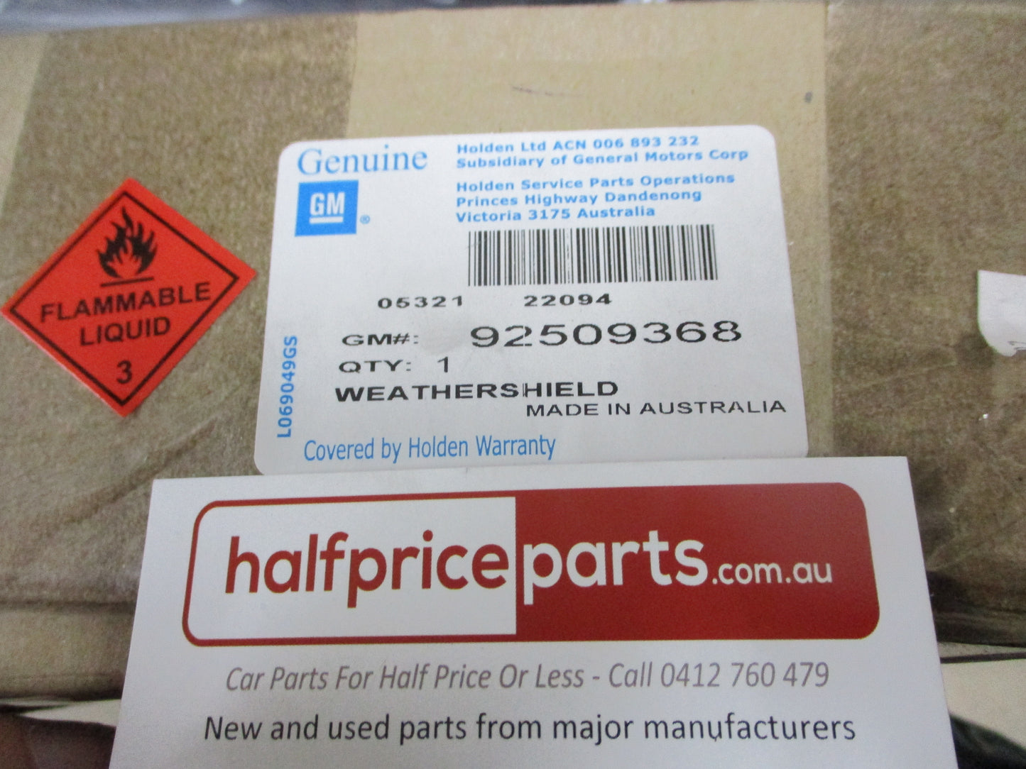 Holden ZB Commodore Genuine Tinted Slim Line Weather Shield Kit New Part