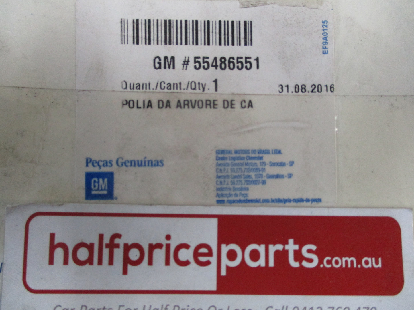 Holden RG Colorado Genuine Cam Shaft Timing Pulley New Part