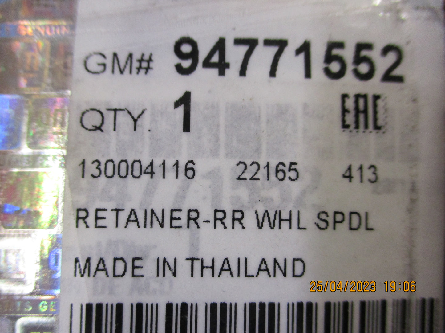 Holden RG Colorado Genuine Rear Wheel Shaft Cone Retainer New Part