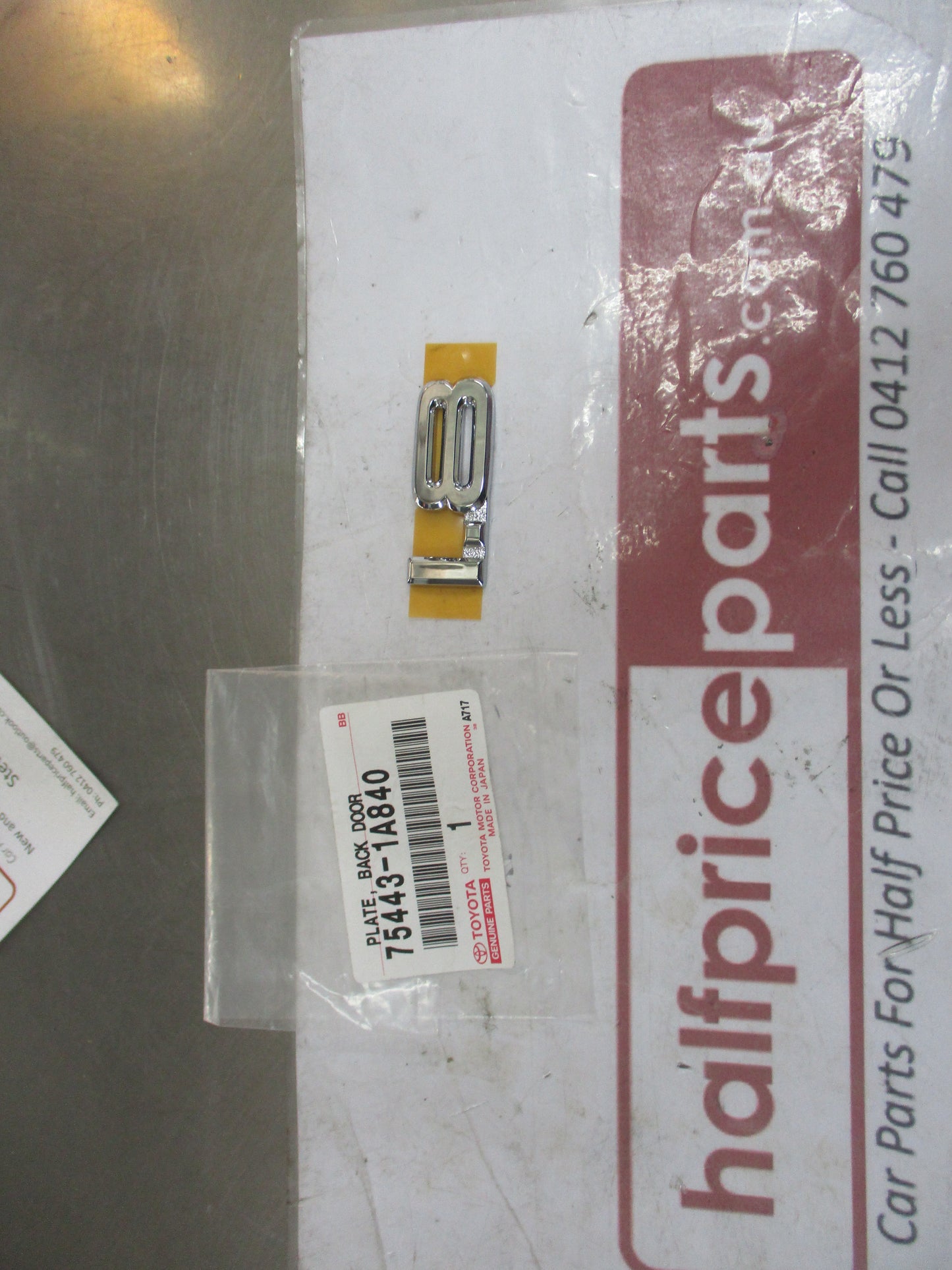 Toyota Corolla 1.8 Genuine Chrome Guard Emblem New Part