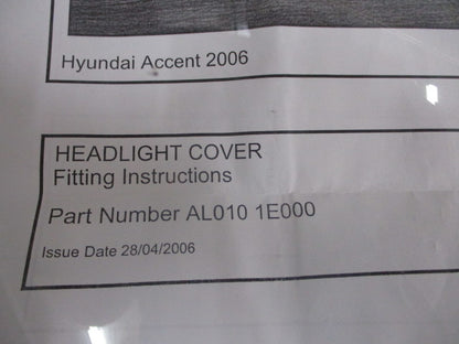 Hyundai Accent Genuine Head Light Protectors Kit New Part