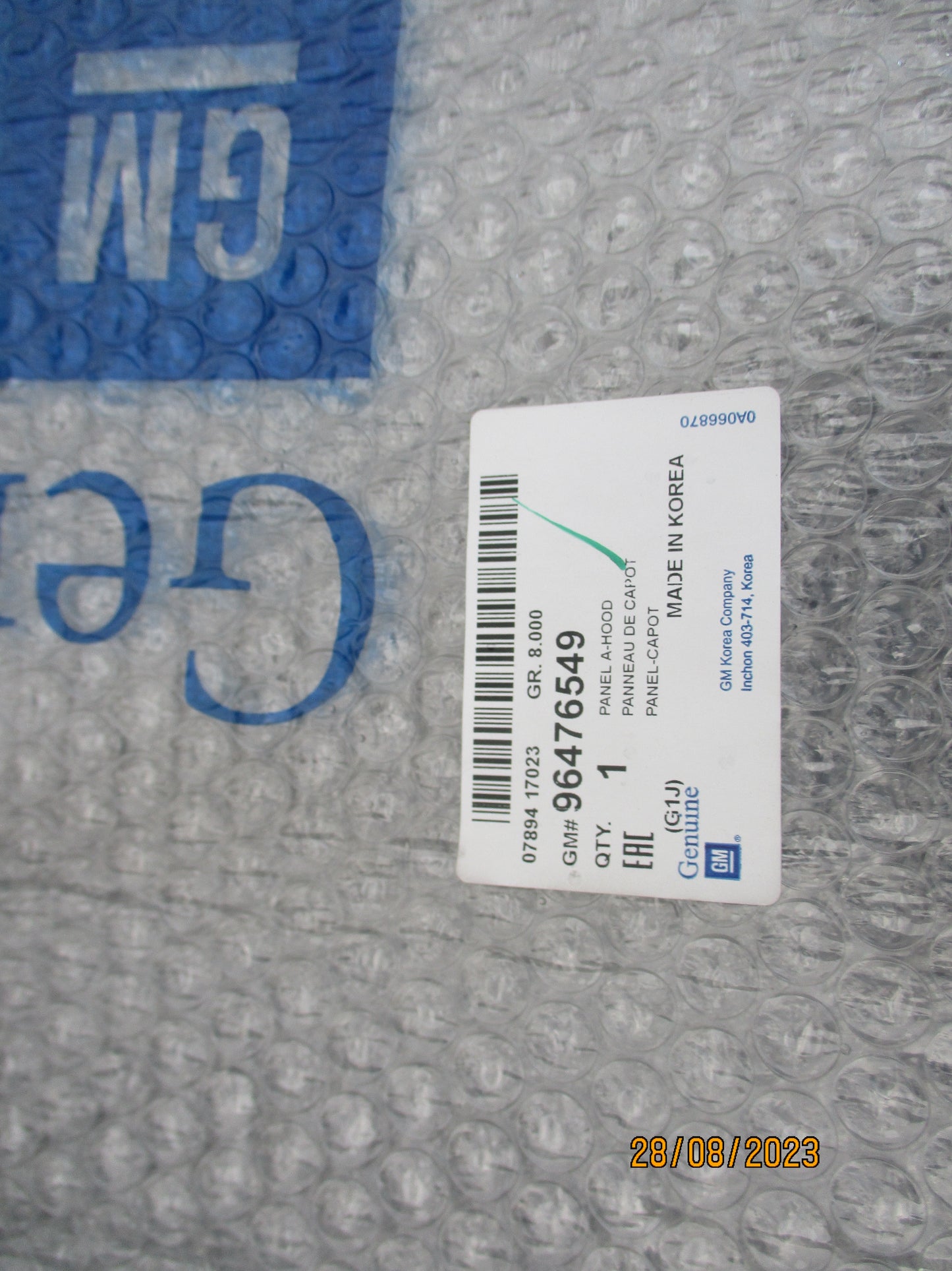 Holden Viva Genuine Front Bonnet Assembly New Part