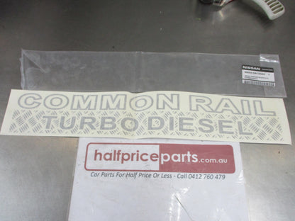 Nissan Patrol GU Y61 Genuine Common Rail Decal 1 ONLY New Part