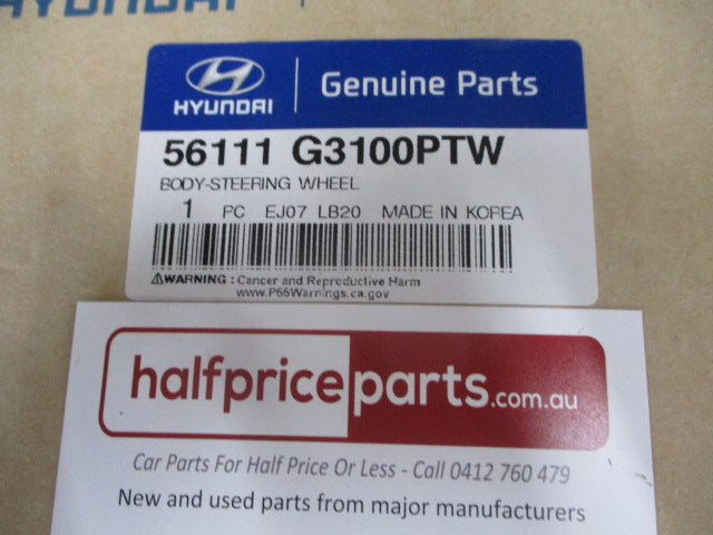 Hyundai I30 PD Genuine Leather Steering Wheel Body (Black) New Part