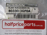 Nissan Pulsar-Tida Genuine Front Right Hand Door Glass Rubber New Part