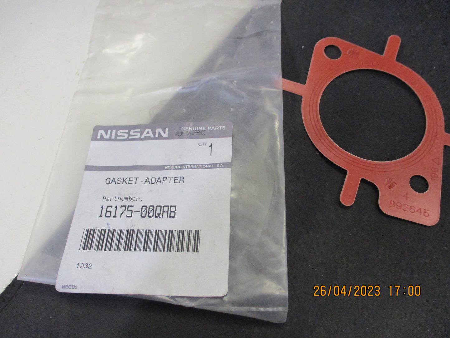 Nissan Navara D40m-R51 Pathfinder Genuine Throttle Body Adaptor To Manifold Gasket New Part