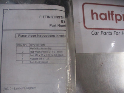 Mazda BT-50 Genuine Mesh Box For Lockable Storage Over Wheel Arch New Part