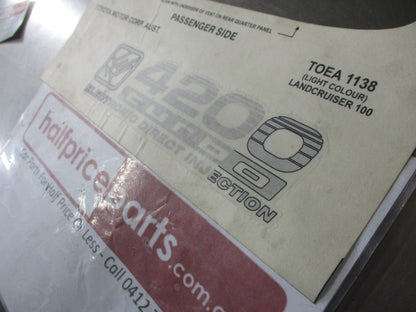 Toyota Landcruiser 100 Series Genuine Quarter Panel Decal Light Colour New Part