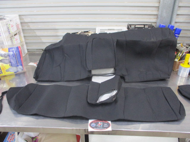 Shevron Rear Bench Seat Covers Adj Head Rests & Arm Rests (Black)  Suits Ford Ranger PX Series II New Part