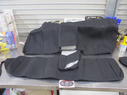 Shevron Rear Bench Seat Covers Adj Head Rests & Arm Rests (Black)  Suits Ford Ranger PX Series II New Part