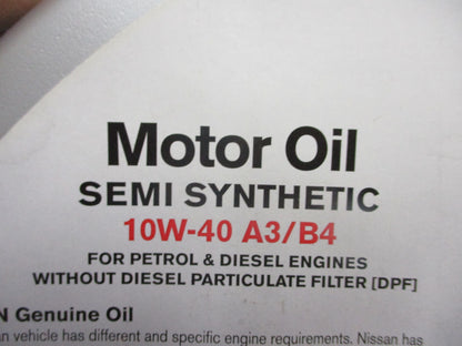 Nissan Genuine Motor Oil Semi Synthetic With Out DPF 10W-4o A3/B4 New Part
