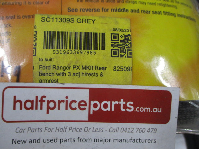 Shevron Rear Bench Seat Covers Adj Head Rests & Arm Rests Suits Ford Ranger PX Series II New Part