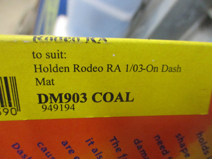 Shevron Dash Mat Coal Suits Holden RA Rodeo New Part
