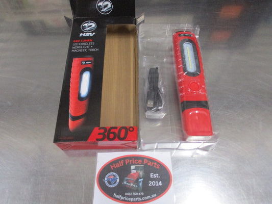 Limited Edition Holden HSV 600 Lumen Led Cordless Work Light + Magnetic Torch New Part