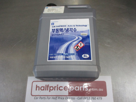 Holden Genuine Coolant Eng Red 4 Ltr New Part