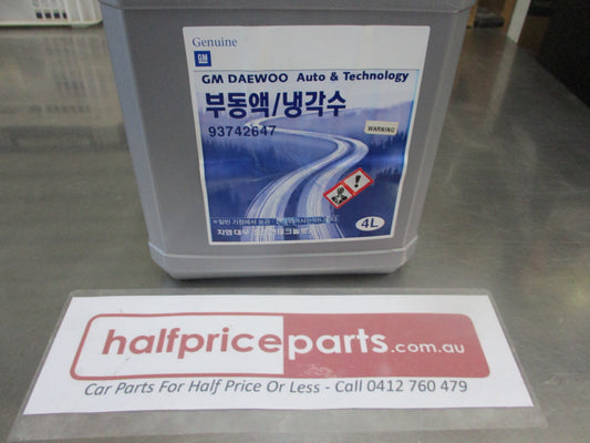 Holden Genuine Coolant Eng Red 4 Ltr New Part