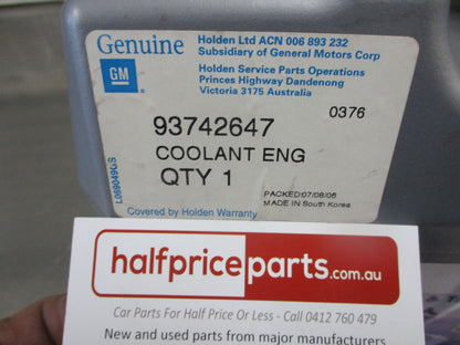 Holden Genuine Coolant Eng Red 4 Ltr New Part