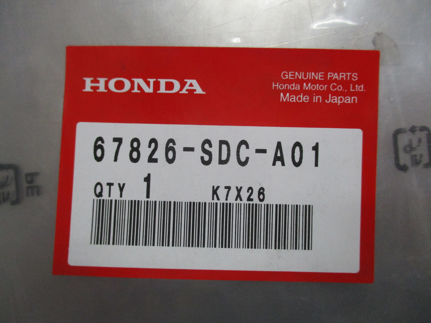 Honda Accord Genuine Drivers Side Center Door Tape New