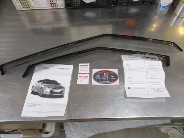 Hyundai Veloster Slimline Weather Shields Visor Set 2 New Part.