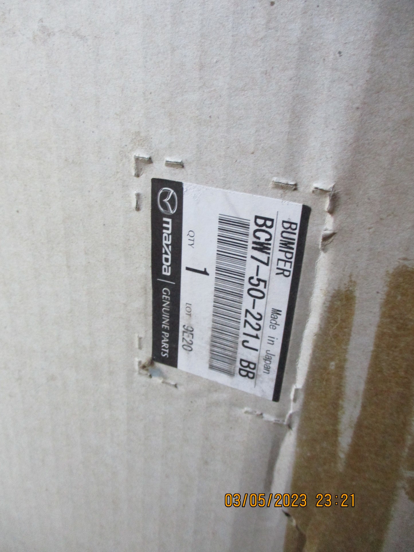 Mazda 3 Sedan Genuine Rear Bumper Bar Cover New Part