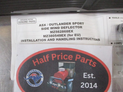 Mitsubishi ASX Genuine Weather Shield Set Front Passenger And Rear 2  New Part