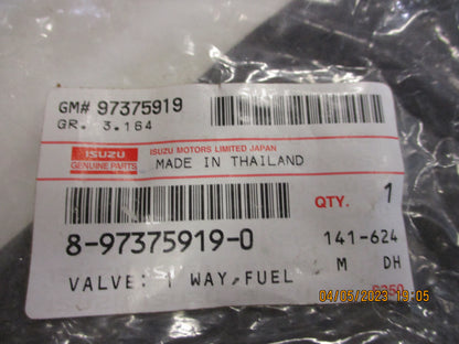 Isuzu D-Max/Holden Rodeo RA-RC Genuine One Way Fuel Valve New Part