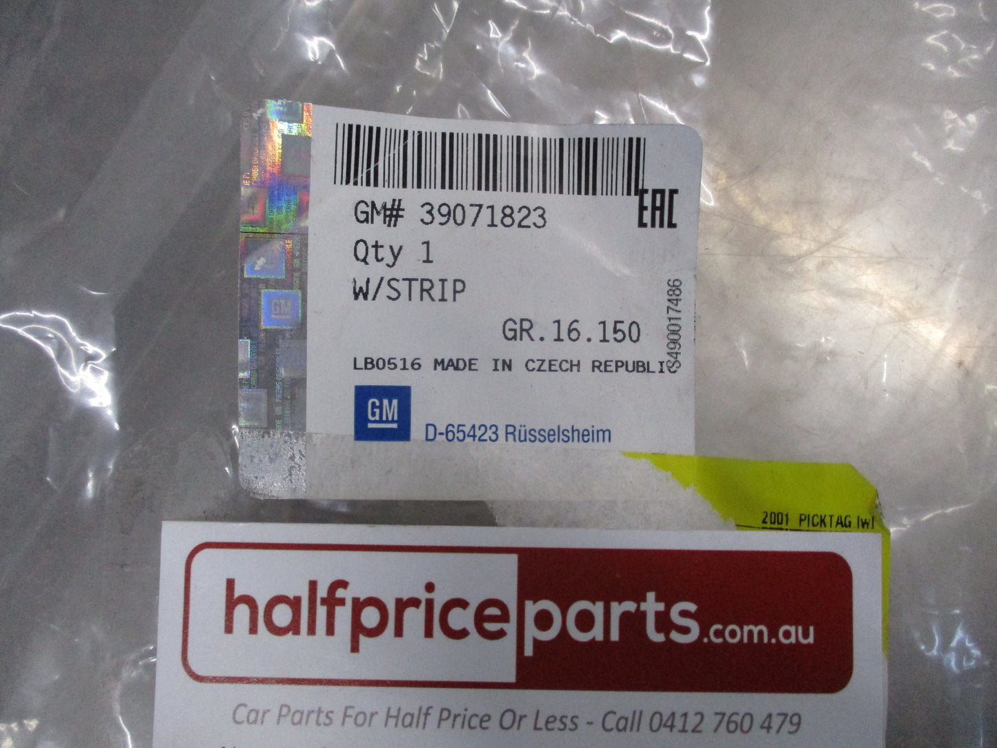 Holden BK Astra Genuine Rear Left And Right Door Body Side Weatherstrip New Part