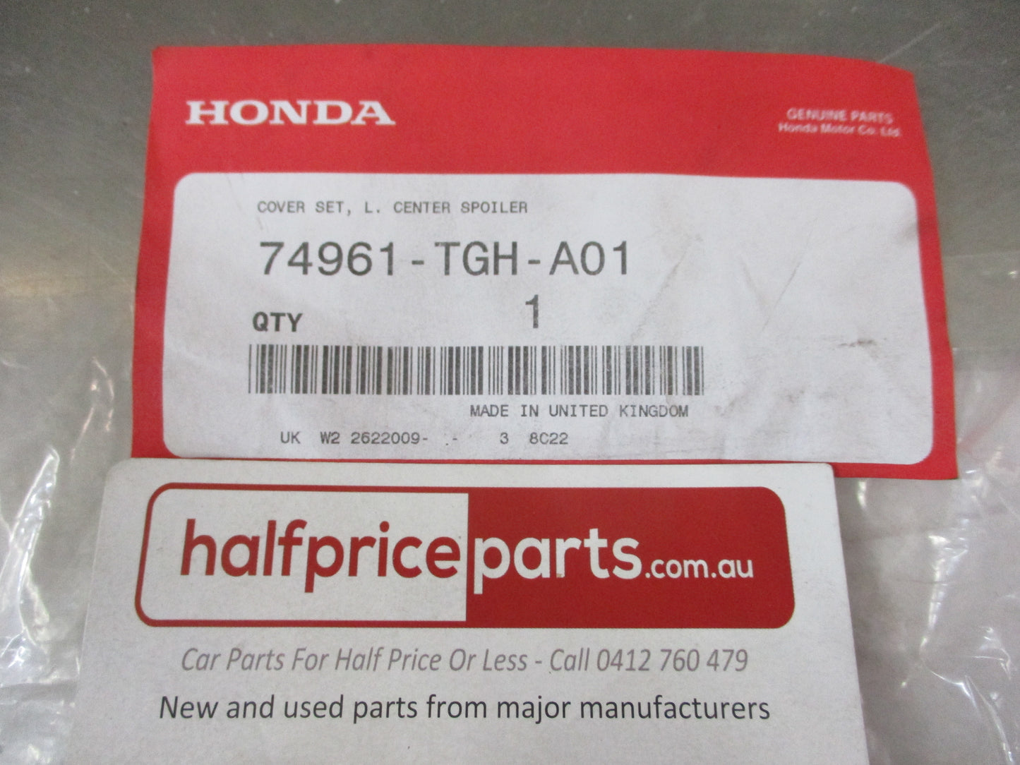 Honda Civic Genuine Left Hand Center Spoiler Cover New Part