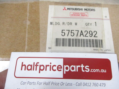 Mitsubishi Outlander Genuine Right Hand Rear Door Belt Moulding New Part