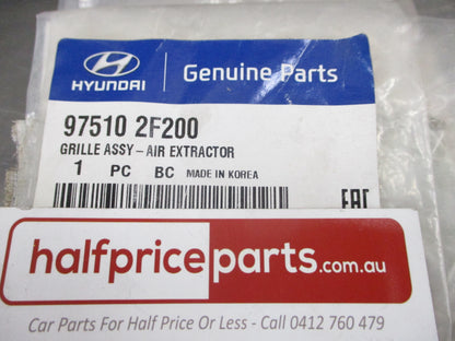 Hyundai Accent/Elantra/Veloster Genuine Right (Driver) Rear Air Extractor Grille New Part