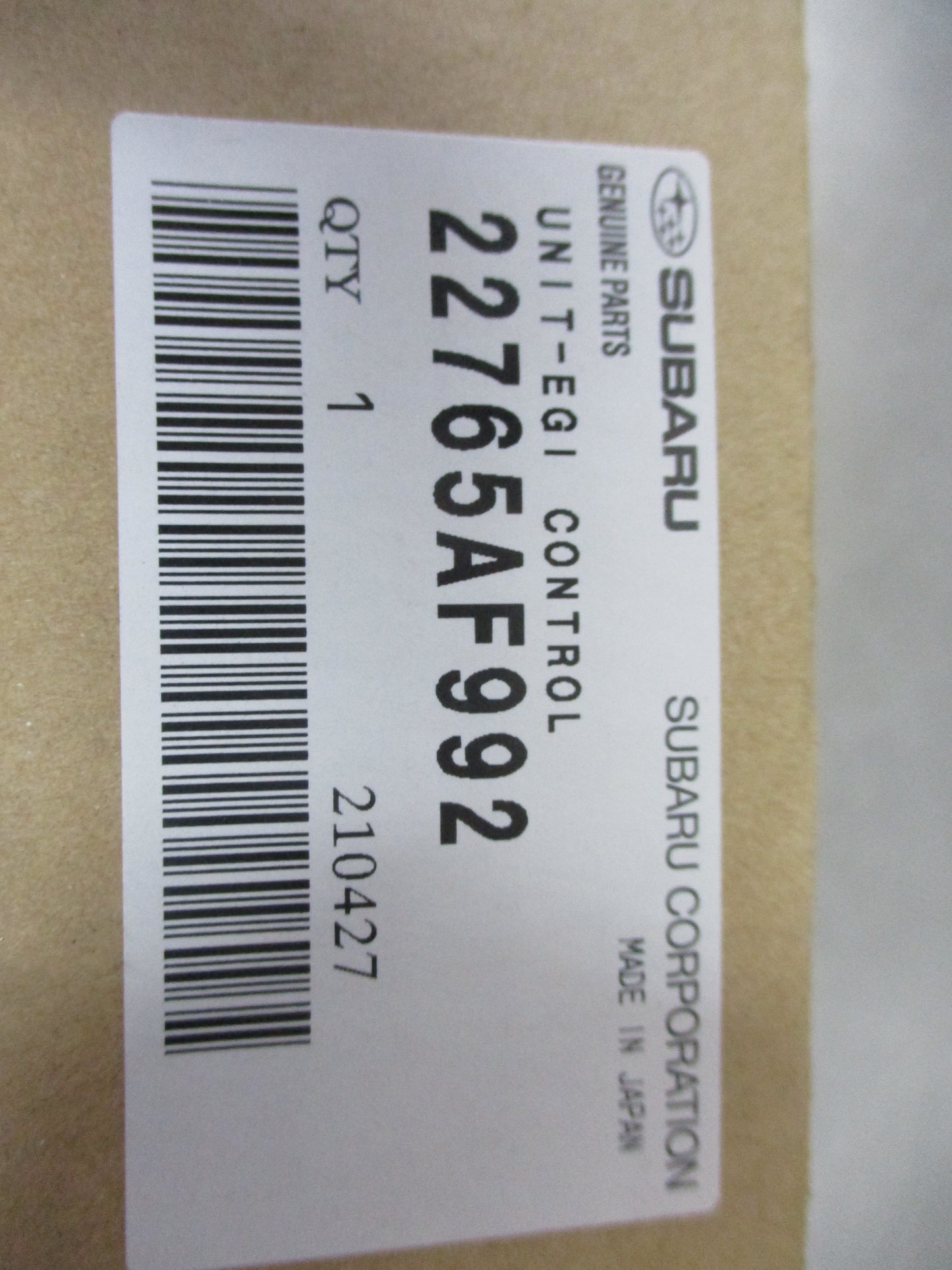 Subaru Impreza Genuine EGI Control Module New Part