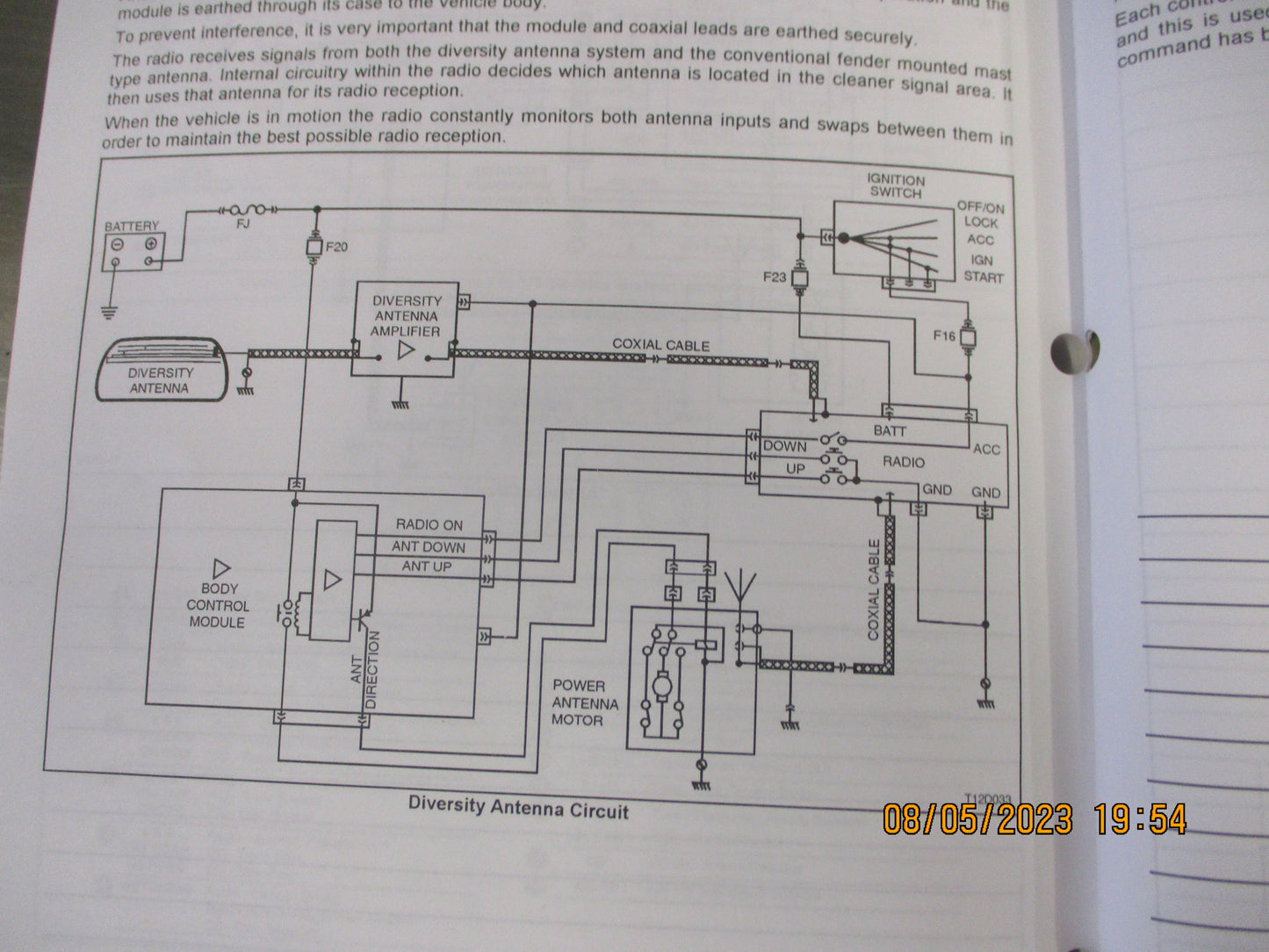 Holden VT-VT Series II Commodore-WM Statesman & Caprice Service Traing Manual Used Part