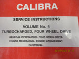 Holden Calibra Genuine Vol 4 Turbocharged Four Wheel Drive Service Instructions Used Part