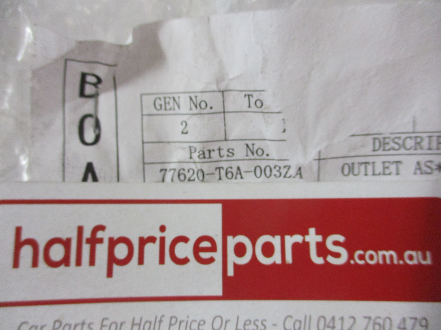 Honda Odyssey Genuine Drivers Front Air Vent Assembly New Part