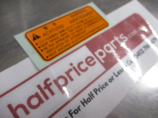 Mitsubishi Mirage/Lancer/Eclipse Cross/Outlander/ Galant Genuine Caution Label New Part